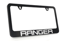 Ford Ranger Wordmark Black Coated Zinc Metal License Plate Frame