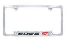 Ford Edge ST Chrome Plated Brass Metal License Plate Frame — Notch Bottom Frame