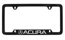 Black Powder Coated License Plate Frame with 3D Acura Emblem