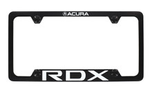 Acura RDX Black Powder Coated License Plate Frame — Notch Bottom Frame