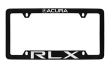 Acura RLX Black Powder Coated License Plate Frame — Notch Bottom Frame