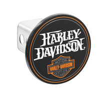 Harley-Davidson Orange and Gray Bar & Shield Hitch Cover