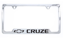 Chrome Plated License Plate Frame with Chevy Cruze Logo