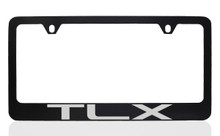 Acura Brand Black Coated Metal License Plate Frame with TLX imprint