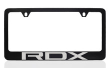 Acura Brand Black Coated Metal License Plate Frame with RDX imprint
