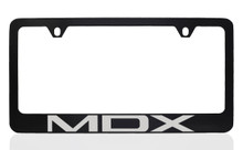 Acura Brand Black Coated Metal License Plate Frame with MDX imprint