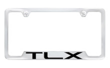 Acura Brand Chrome Plated Metal License Plate Frame with TLX imprint  - Notch  Bottom Frame