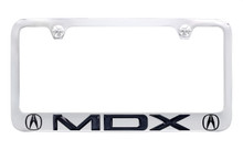 Acura Brand Chrome Plated Metal License Plate Frame with MDX imprint