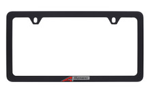 Acura Black Coated Metal License Plate Frame with UV Printed A-Spec Logo - Thin Rim Frame