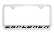 Ford Brand Chrome Plated Metal License Frame with Explorer Wordmark