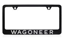 Jeep Wagoneer Black Coated Engraved License Plate Frame - Wide Bottom  Frame