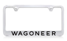 Jeep Wagoneer Chrome Plated Engraved License Plate Frame - Wide Bottom Frame