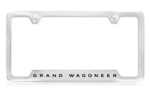 Jeep Grand Wagoneer Chrome Plated Engraved License Plate Frame - Notch Bottom Frame