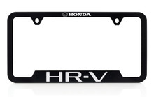 Honda Brand Black Plastic License Plate Frame with UV Printed Honda HR-V Logo