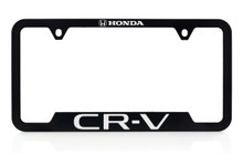 Honda Brand Black Plastic License Plate Frame with UV Printed Honda CR-V Logo