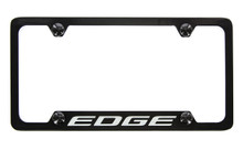 Ford Edge Black Coated metal license plate frame - Notch Bottom Frame