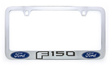 Ford F-150 wordmark chrome plated metal license plate frame 
