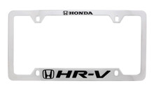 Honda Chrome Plated Zinc License Plate Frame with Epoxy Filled Honda HR-V Logo 