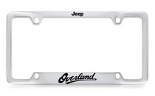  Jeep Overland Chrome Plated License Plate Frame - Notch Bottom Frame