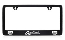 Jeep Overland Black Coated License Plate Frame - Wide Bottom  Frame