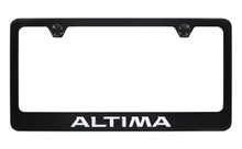 Nissan Altima Black License Plate Frame - Wide Bottom Frame