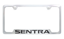 Nissan Sentra Chrome Plated License Frame - Notch Bottom frame