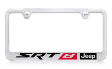 Jeep SRT 8 Chrome Plated Solid Brass License Plate Frame 