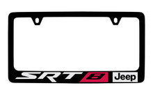 Jeep Brand Black Coated Metal License Plate Frame with SRT8 Jeep Logo