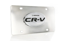 Honda CR-V Chrome Plated Emblem Attached To A Stainless Steel Plate