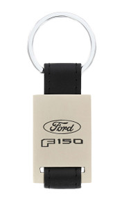 Ford Rectangular Shaped Keychain With Black Leather Strap