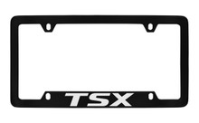 Acura TSX Officially Licensed Black License Plate Frame Holder _ Notch Bottom Frame