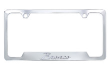 Chrome Plated Plastic License Frame with 3D Bronco Script Emblem 