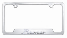 Chrome Plated Plastic License Frame with 3D Bronco Script Emblem 