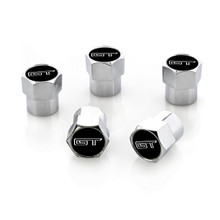 Ford Chrome Plated Valve Stem Caps  with Ford Mustang GT Logo - 5 caps in package