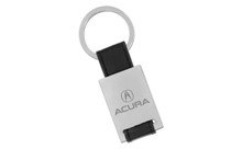 Acura Rectangular Key Chain Black Leather Keychain Fob