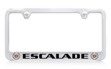 Cadillac Escalade Block Letters & Two Logos License Plate Frame