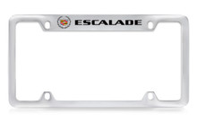 Cadillac Escalade Chrome Plated Metal Top Engraved License Plate Frame Holder