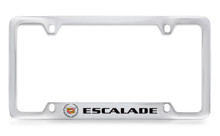 Cadillac Escalade Chrome Plated Metal Bottom Engraved License Plate Frame Holder