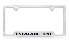 Cadillac Escalade Ext Chrome Plated Metal Bottom Engraved License Plate Frame Holder