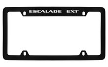 Cadillac Escalade Ext Black Coated Metal Top Engraved License Plate Frame Holder