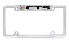 Cadillac CTS Chrome Plated Metal Top Engraved License Plate Frame Holder