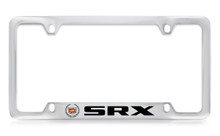 Cadillac SRX Chrome Plated Metal Bottom Engraved License Plate Frame Holder