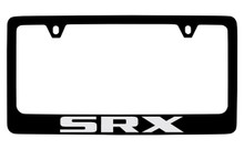 Cadillac SRX Black Coated Metal License Plate Frame Holder