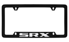 Cadillac SRX Black Coated Metal Bottom Engraved License Plate Frame Holder
