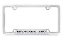 Cadillac Escalade ESV Chrome Plated Metal Bottom Engraved License Plate Frame Holder