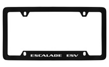 Cadillac Escalade Esv Black Coated Metal Bottom Engraved License Plate Frame Holder