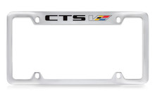 Cadillac CTS-V Chrome Plated Metal Top Engraved License Plate Frame Holder