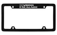 Cadillac Hybrid Escalade Black Coated Metal Top Engraved License Plate Frame Holder