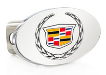 Cadillac Trailer Tow Hitch Cover Plug With Color Cadillac Wreath Logo