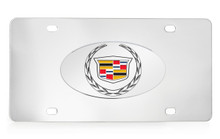 Cadillac Decorative Vanity Front License Plate With Color Wreath Logo